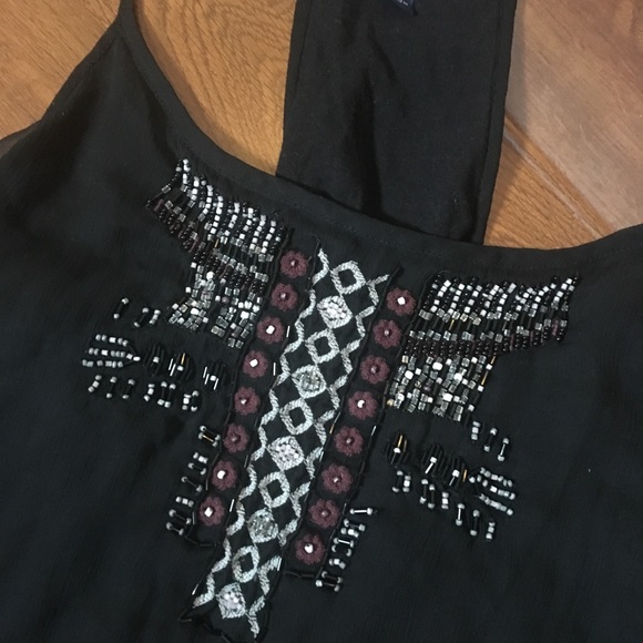 Crop American Eagle black beaded neck detail - Picture 4 of 6